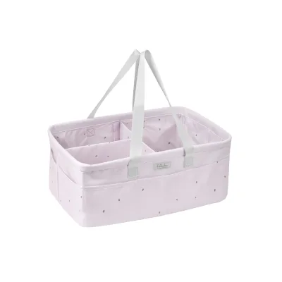 Kikkaboo Wickeltasche, Korb, Windelorganizer faltbar Griffe abnehmbare Trennwand rosa