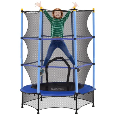 Homcom Kindertrampolin Rosa 140x140 cm