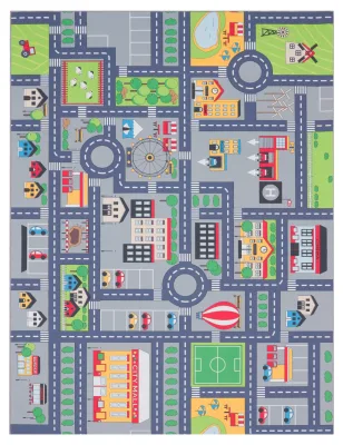 Kinderteppich Bini grau 140x200 cm