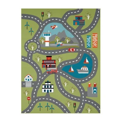 Kinderteppich Bini grün 140x200 cm