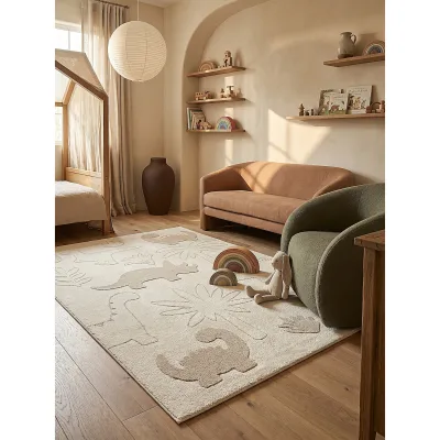 Kinderteppich Pflegeleicht Creme 160x220 cm - CANAZEI   Kadima Design