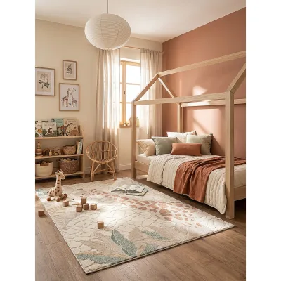 Kinderteppich Pflegeleicht Creme 80x150 cm - VELT   Kadima Design