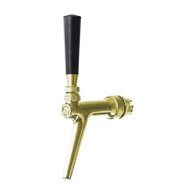 Kolbenschankhahn BA1000 aus Chromnickelstahl, PVD-Goldfarben