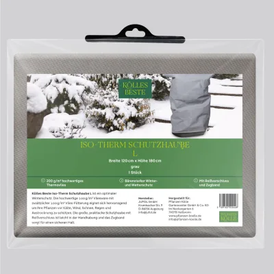 Kölles Beste Iso-Therm Schutzhaube L, grau, B120 x H180 cm