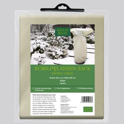 Kölles Beste Kübelpflanzen-Sack 'extra groß', beige, B120 x H180 cm