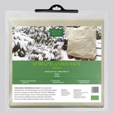 Kölles Beste Kübelpflanzen-Sack 'Riesig', beige, B240 x H200 cm