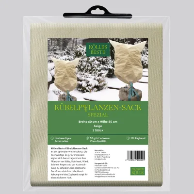 Kölles Beste Kübelpflanzen-Sack 'Spezial', beige, B60 x H80 cm, 2er-Pack