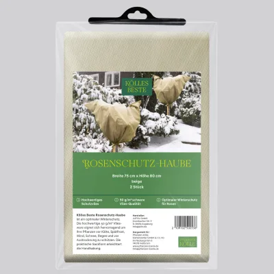 Kölles Beste Rosenschutz-Haube, beige, B75 x H80 cm, 2er-Pack