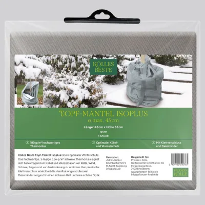 Kölles Beste Topf-Mantel Isoplus, grau, L145 x H55 cm