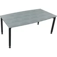 Konferenztisch communication 1.800 x 680-820 x 800/900 mm (B x H x T) anthrazit metallic