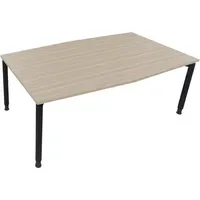 Konferenztisch communication 2.000 x 680-820 x 1.000/1.100 mm (B x H x T) anthrazit metallic