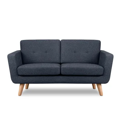 Konsimo® 2-Sitzer-Sofa Blau 88x80x153 cm