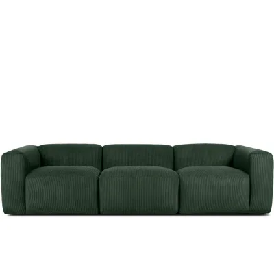 Konsimo® 3-Sitzer-Modulsofa Dunkelgrün 290x73x96 cm
