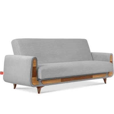Konsimo® 3-Sitzer-Schlafsofa Hellgrau 230x98x98 cm