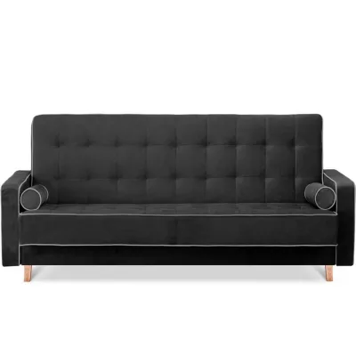 Konsimo® 3-Sitzer-Schlafsofa Schwarz 223x94x93 cm