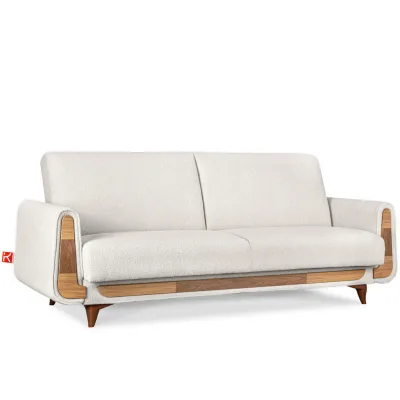 Konsimo® 3-Sitzer-Schlafsofa Weiß 230x98x98 cm