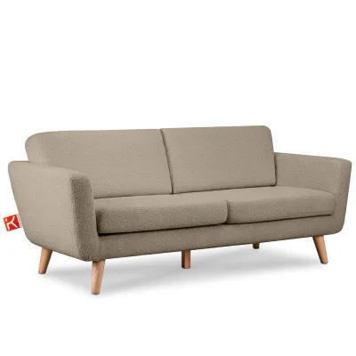 Konsimo® 3-Sitzer-Sofa Graubraun, Beige 88x80x190 cm