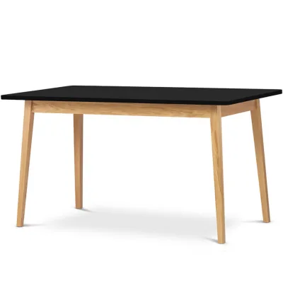 Konsimo® Ausziehbarer-Esstisch Schwarz 160x75x90 cm