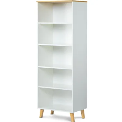 Konsimo® Bücherregal Weiß 65x182x46 cm