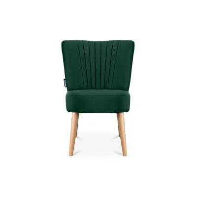 Konsimo® Cocktailsessel Dunkelgrün, Buche 63x89x65 cm