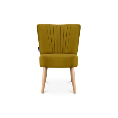 Konsimo® Cocktailsessel Gelb, Buche 63x89x65 cm