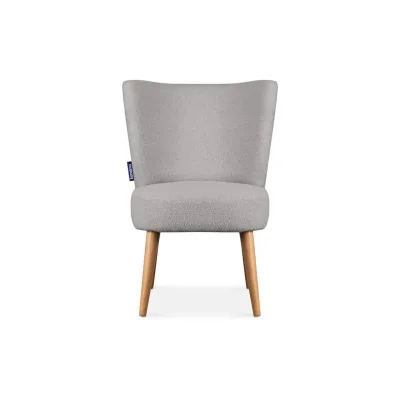 Konsimo® Cocktailsessel Hellgrau, Eiche 63x89x65 cm