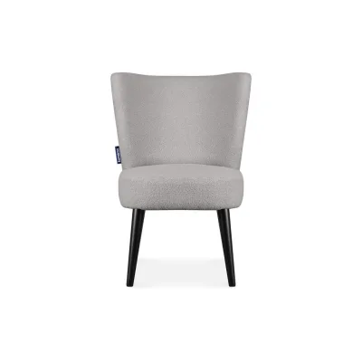 Konsimo® Cocktailsessel Hellgrau, Schwarz 63x89x65 cm
