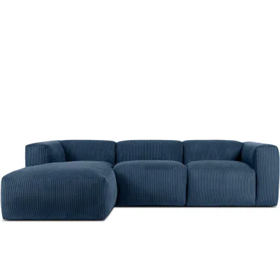 Konsimo® Eckmodulsofa-Links Blau, Grün 285x176 cm