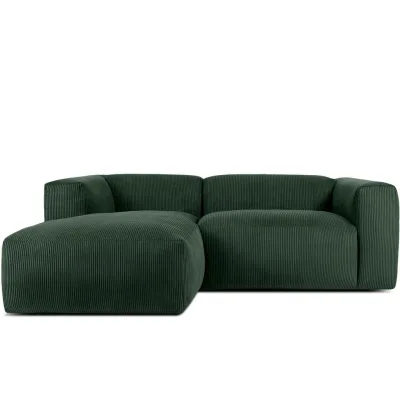 Konsimo® Eckmodulsofa-Links Dunkelgrün 225x176 cm