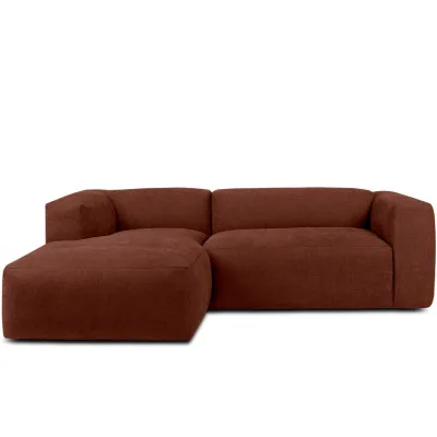 Konsimo® Eckmodulsofa-Links Orange 225x176 cm