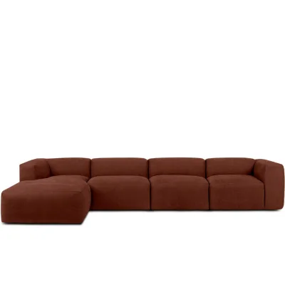Konsimo® Eckmodulsofa-Links Orange 365x176 cm