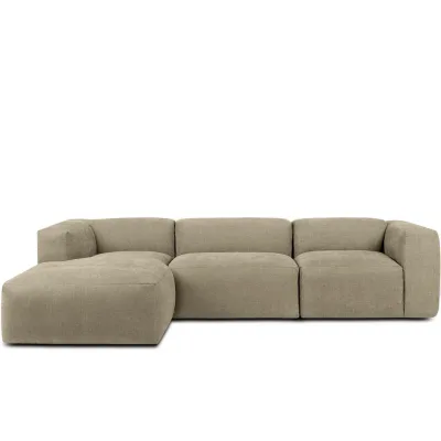 Konsimo® Eckmodulsofa-Links Sand 285x176 cm