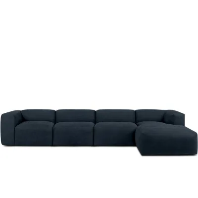 Konsimo® Eckmodulsofa-Rechts Dunkelblau 365x176 cm