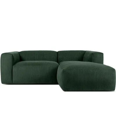 Konsimo® Eckmodulsofa-Rechts Dunkelgrün 225x176 cm