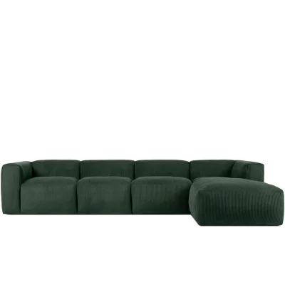 Konsimo® Eckmodulsofa-Rechts Dunkelgrün 365x176 cm