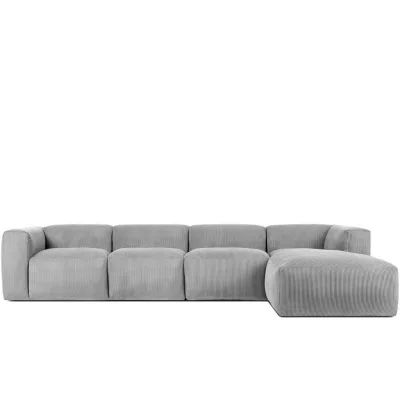 Konsimo® Eckmodulsofa-Rechts Hellgrau 365x176 cm