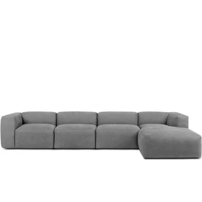 Konsimo® Eckmodulsofa-Rechts Hellgrau 365x176 cm