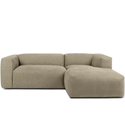 Konsimo® Eckmodulsofa-Rechts Sand 225x176 cm