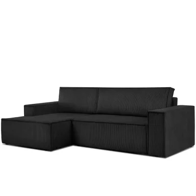 Konsimo® Eckschlafsofa-Links Schwarz 262x148 cm