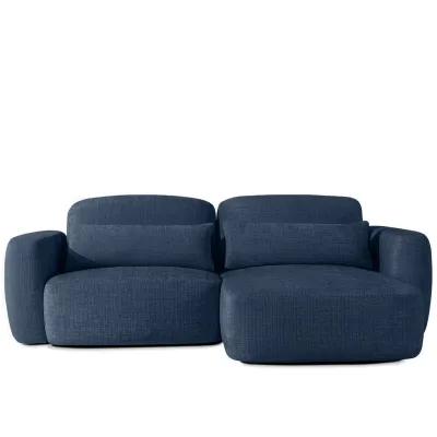 Konsimo® Ecksofa Dunkelblau 245x165 cm