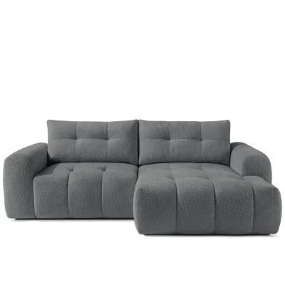 Konsimo® Ecksofa Dunkelgrau 256x104 cm