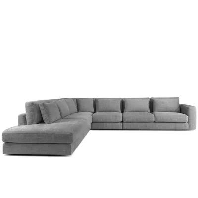 Konsimo® Ecksofa Dunkelgrau 377x328 cm