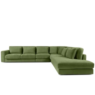 Konsimo® Ecksofa Grün 377x328 cm
