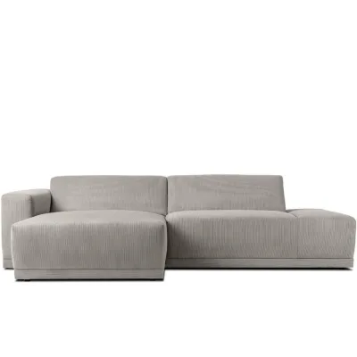 Konsimo® Ecksofa-Links Hellgrau 280x160 cm