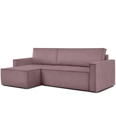 Konsimo® Ecksofa-Links/Rechts Violett 246x148 cm
