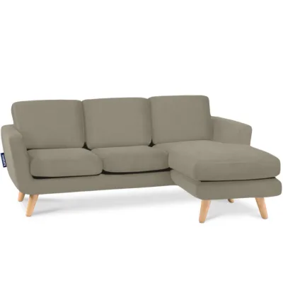 Konsimo® Ecksofa-Rechts Beige 190x151 cm