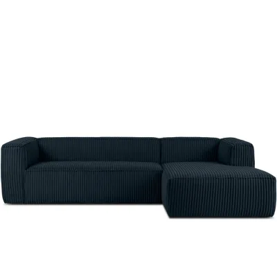 Konsimo® Ecksofa-Rechts Blau, Grün 305x175 cm