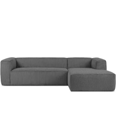 Konsimo® Ecksofa-Rechts Dunkelgrau 305x175 cm