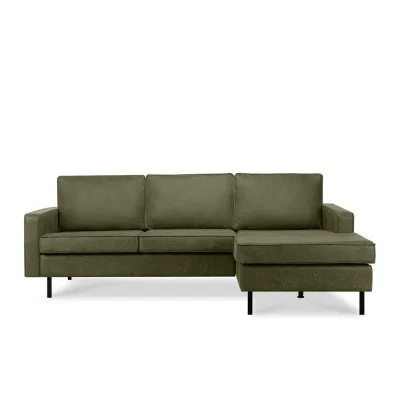 Konsimo® Ecksofa-Rechts Grün 234x160 cm