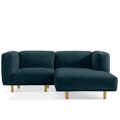 Konsimo® Ecksofa-Rechts Petrol 204x155 cm